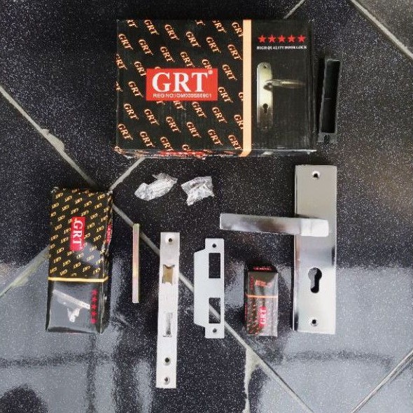 Kunci Pintu Tanggung Medium GRT Handle Kotak Putih