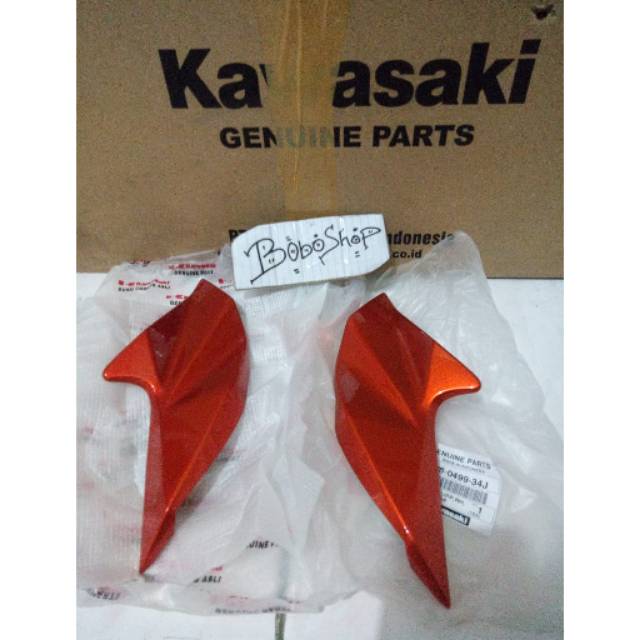 Cover kupingan lampu kiri kanan orange Ninja Z250SL original