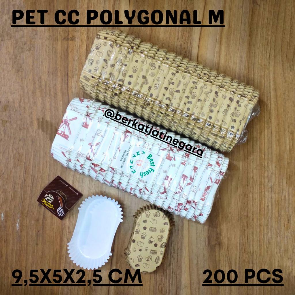 PAPER CUP CASES POLYGONAL M/ PET CC OVAL MEDIUM / ROLL
