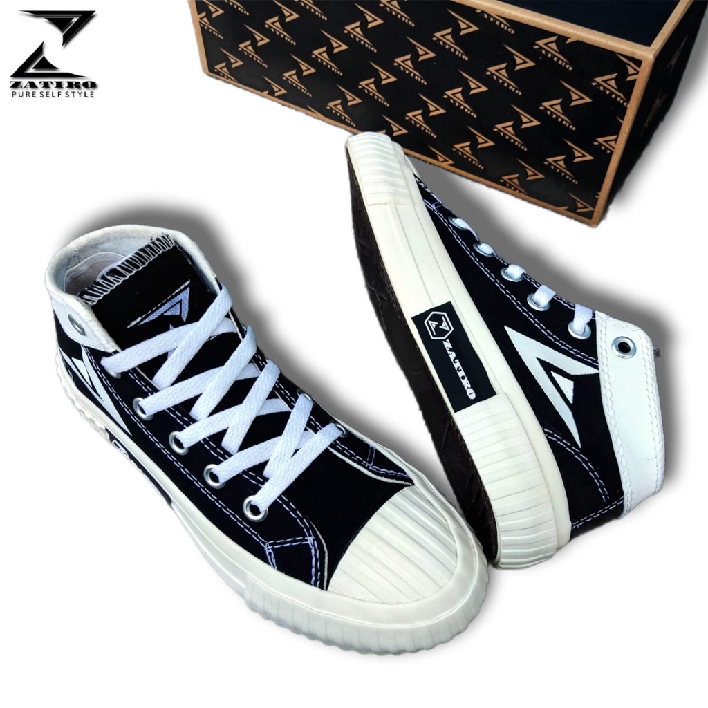 Sepatu Casual Zatiro Sneakers Classic Premium High Low Sneakers Cowok Cewek Gaul Kekinian Gaya Fashion OOTD