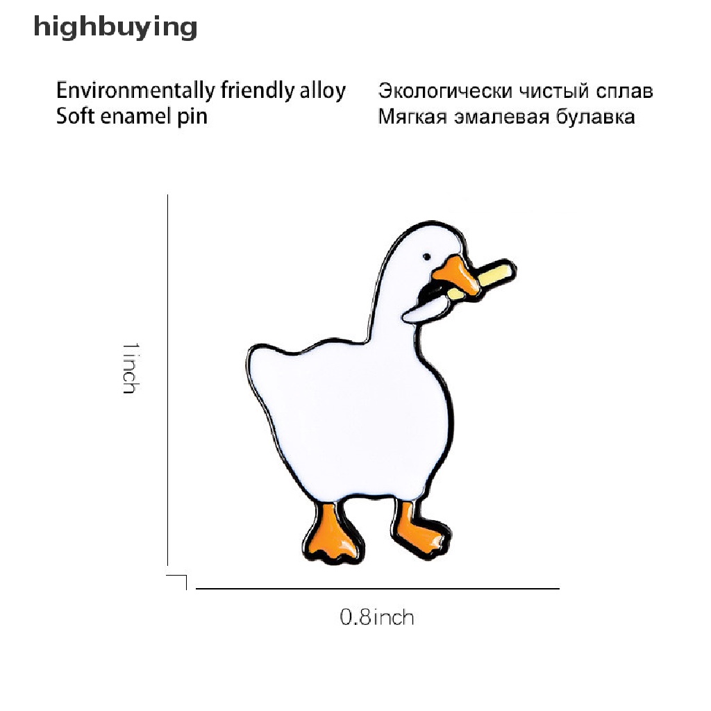 Hbid Bros enamel Bentuk Kartun Angsa Putih Lucu