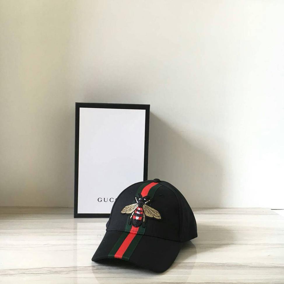 HOT TOPI GUCCII BLACK BEE WEB MIRROR QUALITY RECOMMENDED