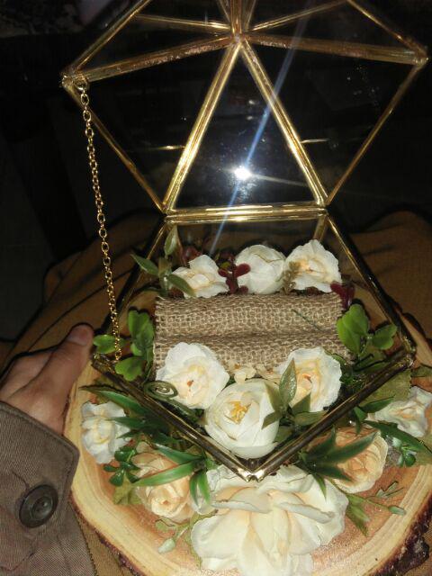 Ring Bearer Tempat Cincin Kaca Terarium
