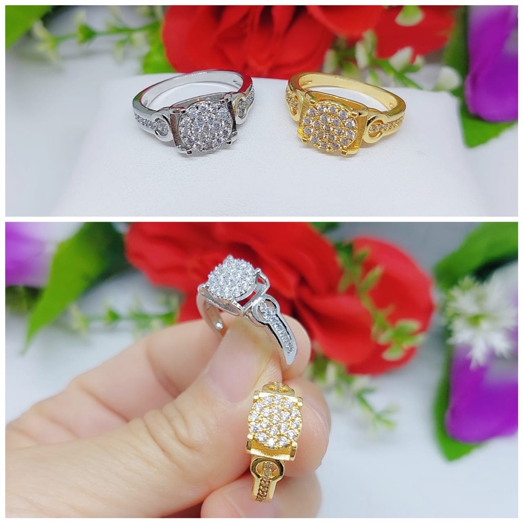 Cincin permata lapis emas perhiasan fashion 0096-0099