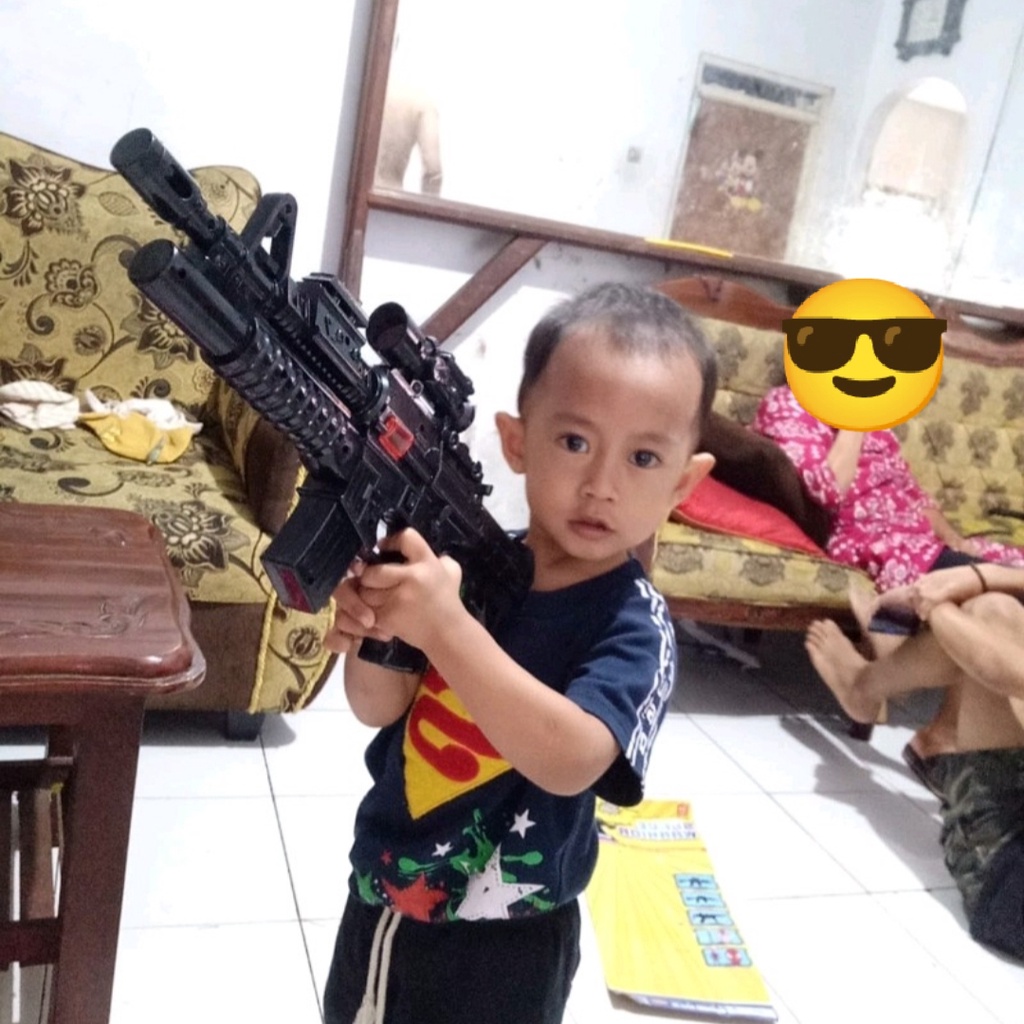 Mainan Anak Laki Senjata Pistol Militer (tidak pakai batrai)