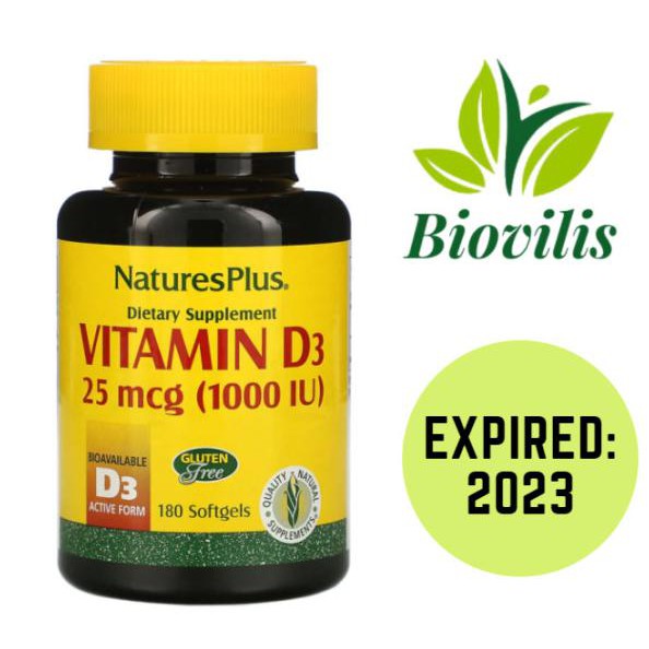 Natures Plus D3 1000 Nature Plus D3 1000 Vit D3 1000 Vitamin D3 1000