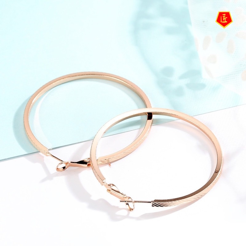 [Ready Stock]Women's Simple Fashion Circle Earrings