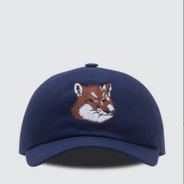 Maison Kitsune 6P Large Fox Head Embroidery Cap