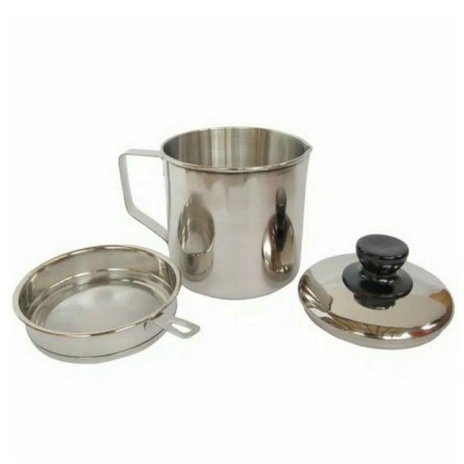 OH OIL POT Stainless Steel Wadah Saringan Minyak Goreng 1.3 Liter