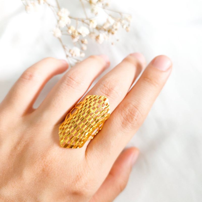 cincin emas asli kadar 875 model wajik cincin batik etnik
