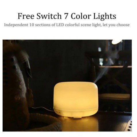 [TIDUR NYENYAK] - Taffware 4 in 1 Aroma Diffuser Humidifier Elektrik + 7 LED - HUMI H770 - White