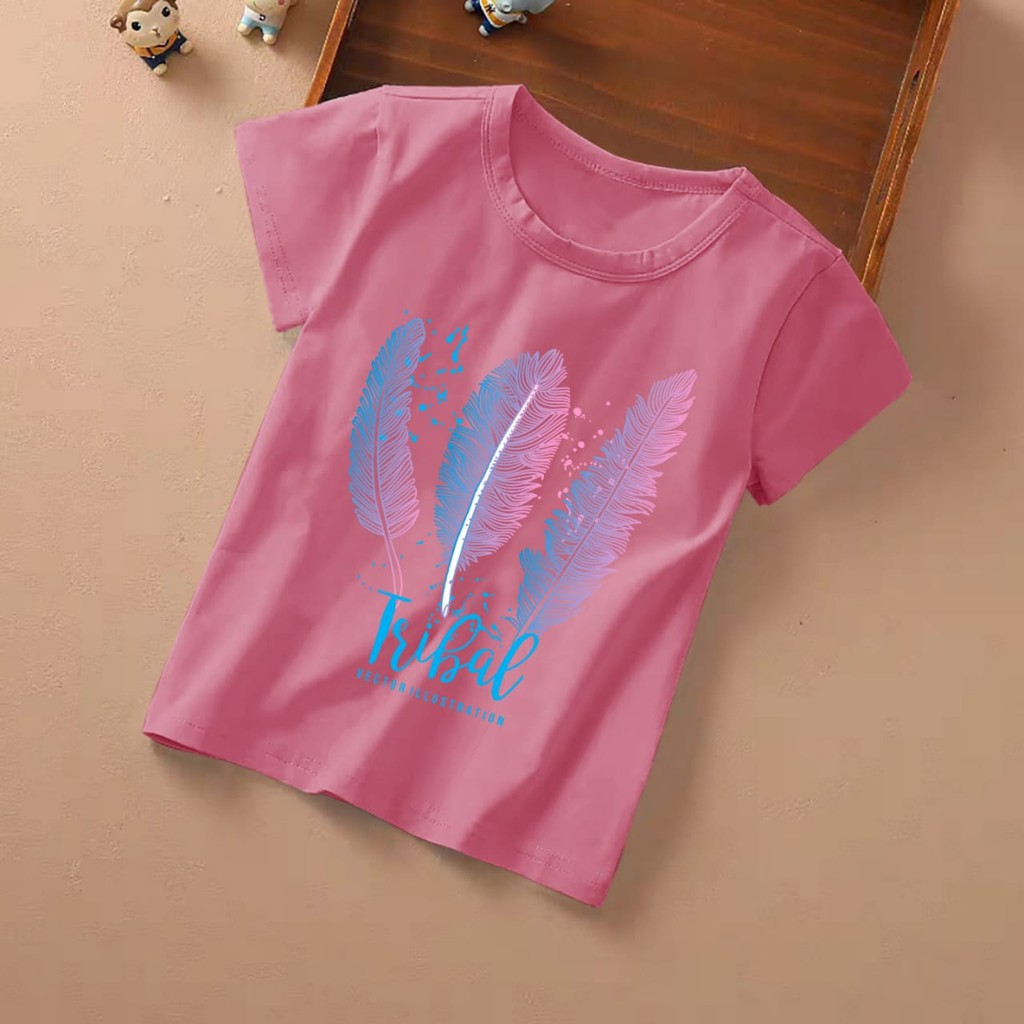 MUKZHOP / KAOS ANAK GIRL MOTIF DAUN / TERLARIS