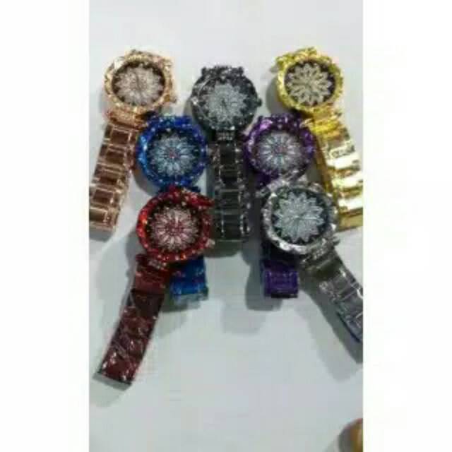 jam tangan krepyak model bunga