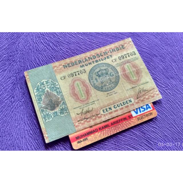 UANG KUNO UANG LAMA 1 Gulden tahun 1940