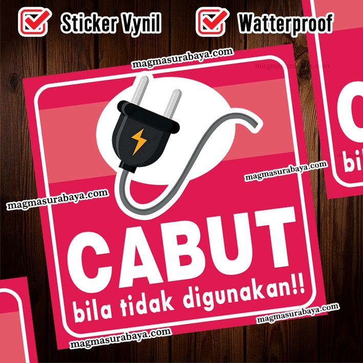 

Stiker Cabut Bila tidak digunakan magma surabaya
