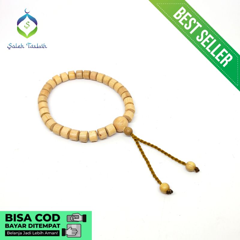 Gelang Bidara Arab Motif Tabung, Size 6mmx7mm_Gelang Kayu Murah