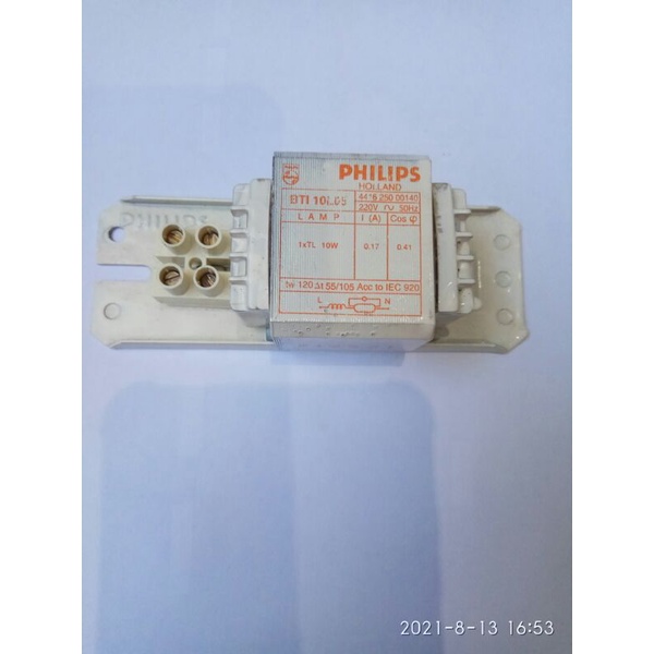 Ballast trafo Philips travo 10 watt lampu TL neon