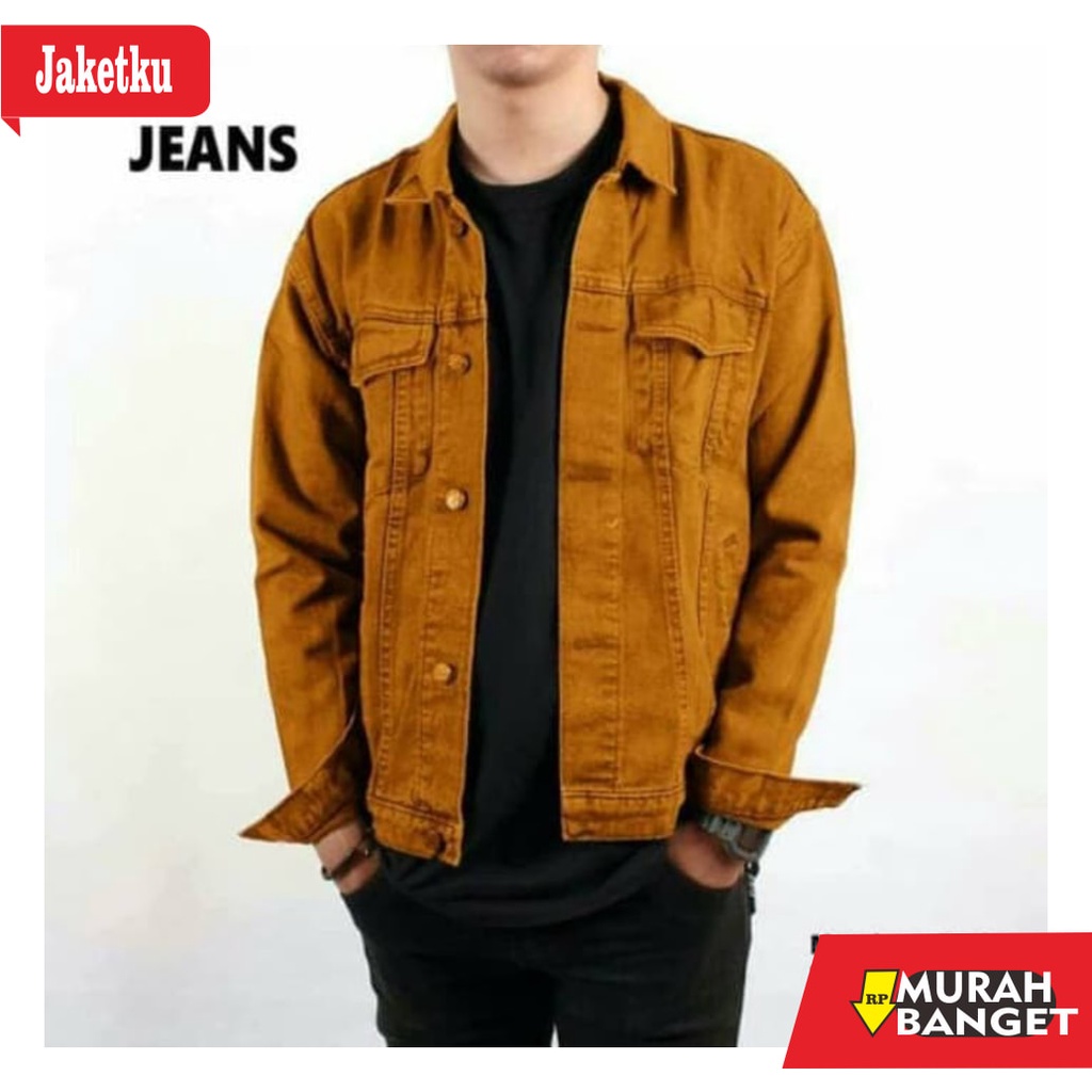 hoodie jeans pria terbaru- Grosir Jaket Jeans Pria Coklat / Jaket Denim Pria Coklat / Jaket Pria Cok