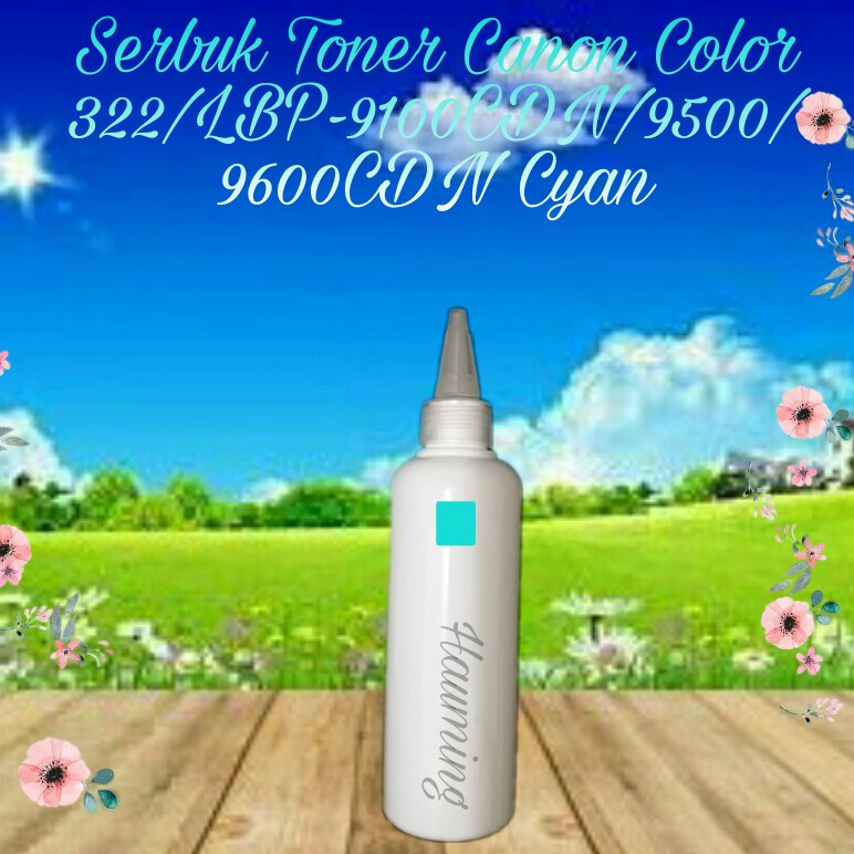Serbuk Toner Canon EP 322 LBP-9100CDN 9500CDN 9600CDN 9100 9500 9600 LBP9100 LBP9500 Cyan 1x Isi