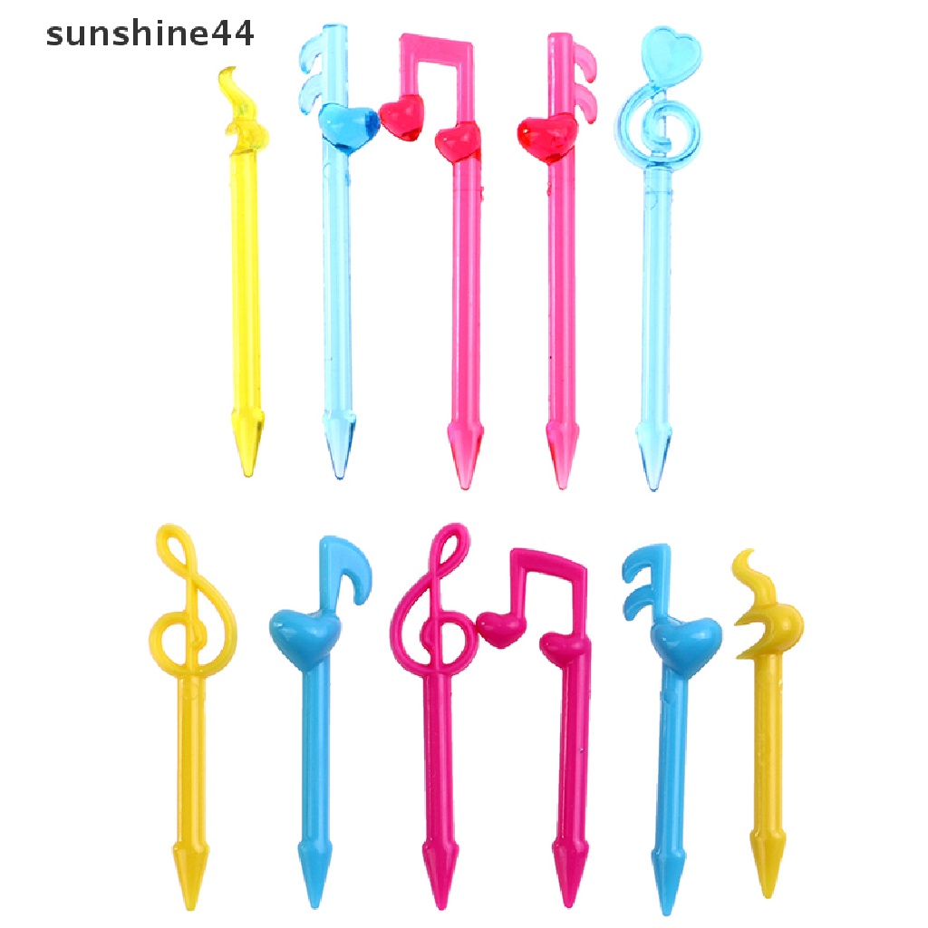 Sunshine 24pcs / set Garpu Buah / Dessert / Kue Mini Motif Kartun Untuk Anak