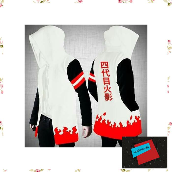 Jaket Pria parasut parka gunung jubah hokage putih KK292