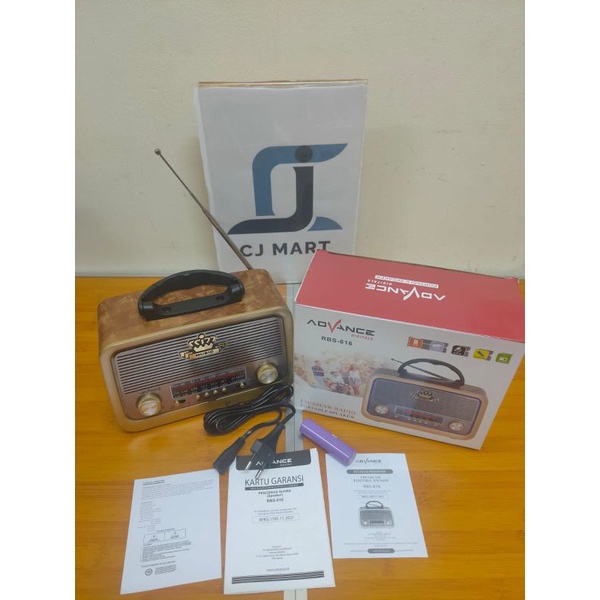 Advance Portable Speaker Radio Bluetooth RBS-816 Classic / RBS816 Radio GARANSI RESMI 1 TAHUN