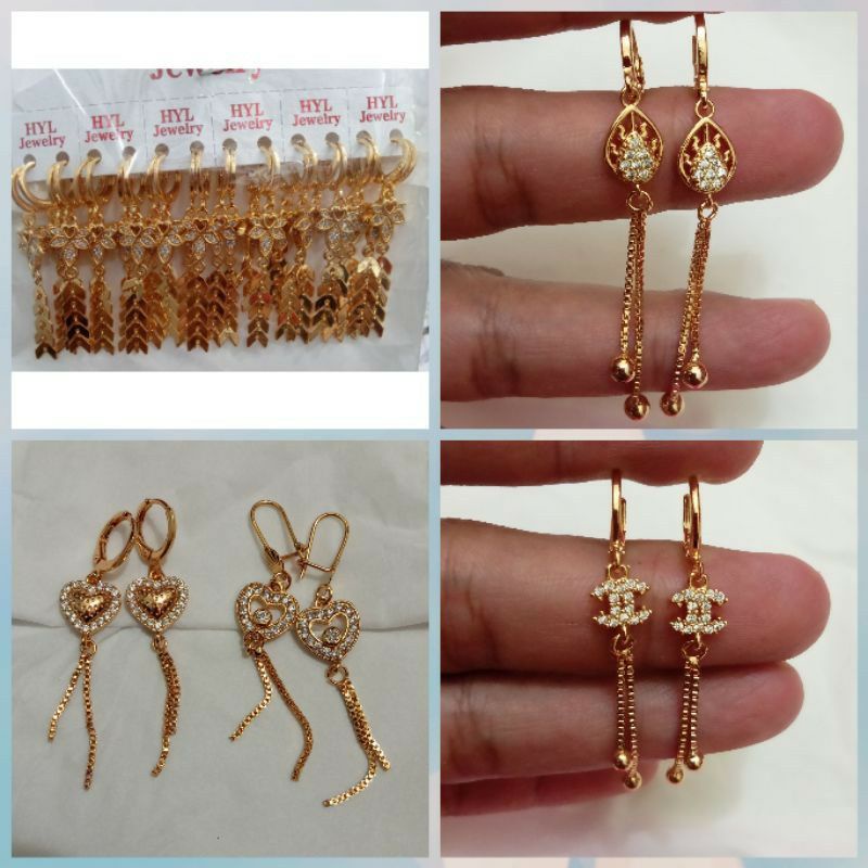 Anting Rumbai,Anting desi Rumbai dan Anting clip Rumbai,sepuh emas 24K