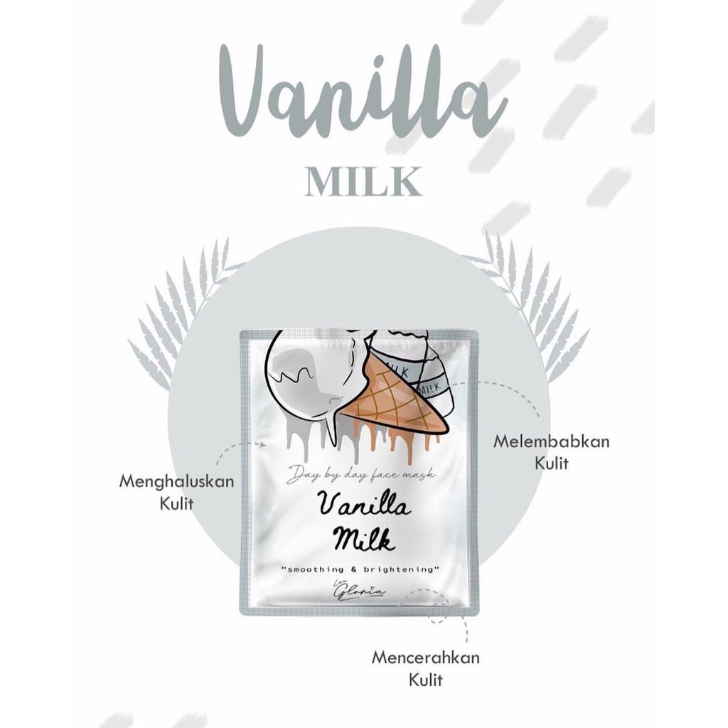 [TERMURAH SESHOPEE!] KEMASAN BARU MASKER WAJAH ORGANIK BY LEA GLORIA 20GR ORGANIC MASK 20 GR GRAM-VANILLA MILK 🥛