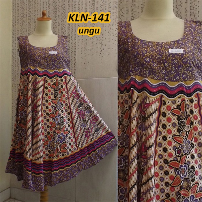 Daster Klok/Payung Tanpa Lengan Batik Solo