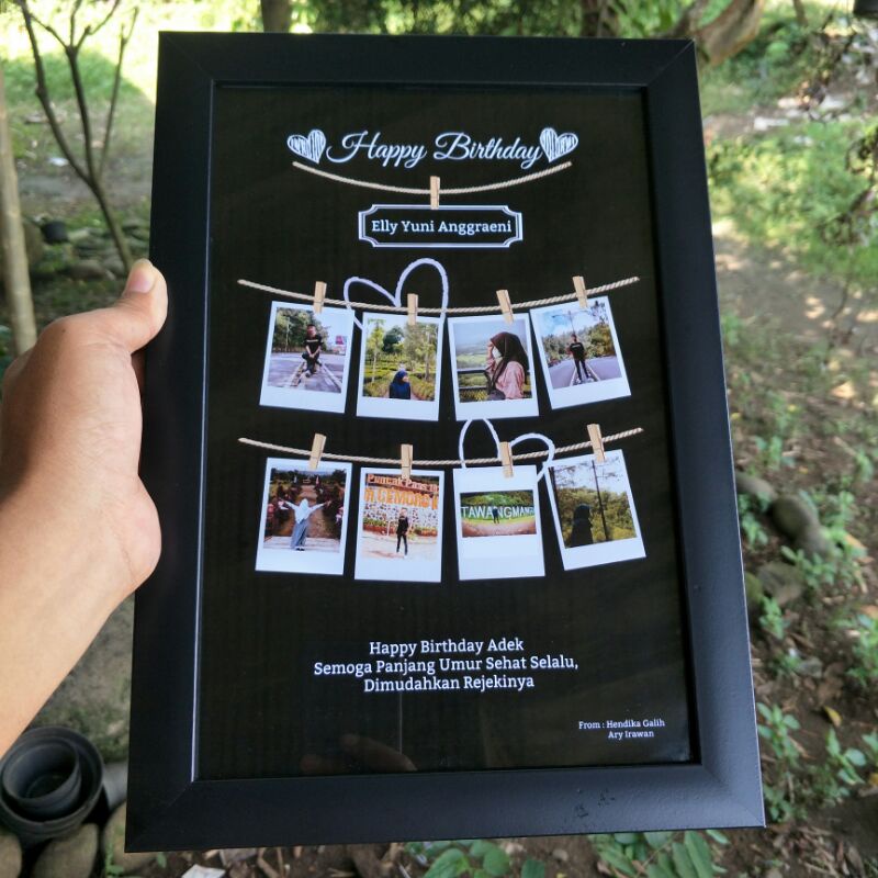 Gift Ultah AESTHETIC | Kado Ulang Tahun | Cetak foto plus bingkai kaca minimalis | Bingkai Wisuda | Bingkai Kayu | Cetak foto 10R plus frame | Gift Foto | Kado Ulang Tahun Cewek | Paket Kado Ulang Tahun Cowok | Gift Foto Polaroid ™