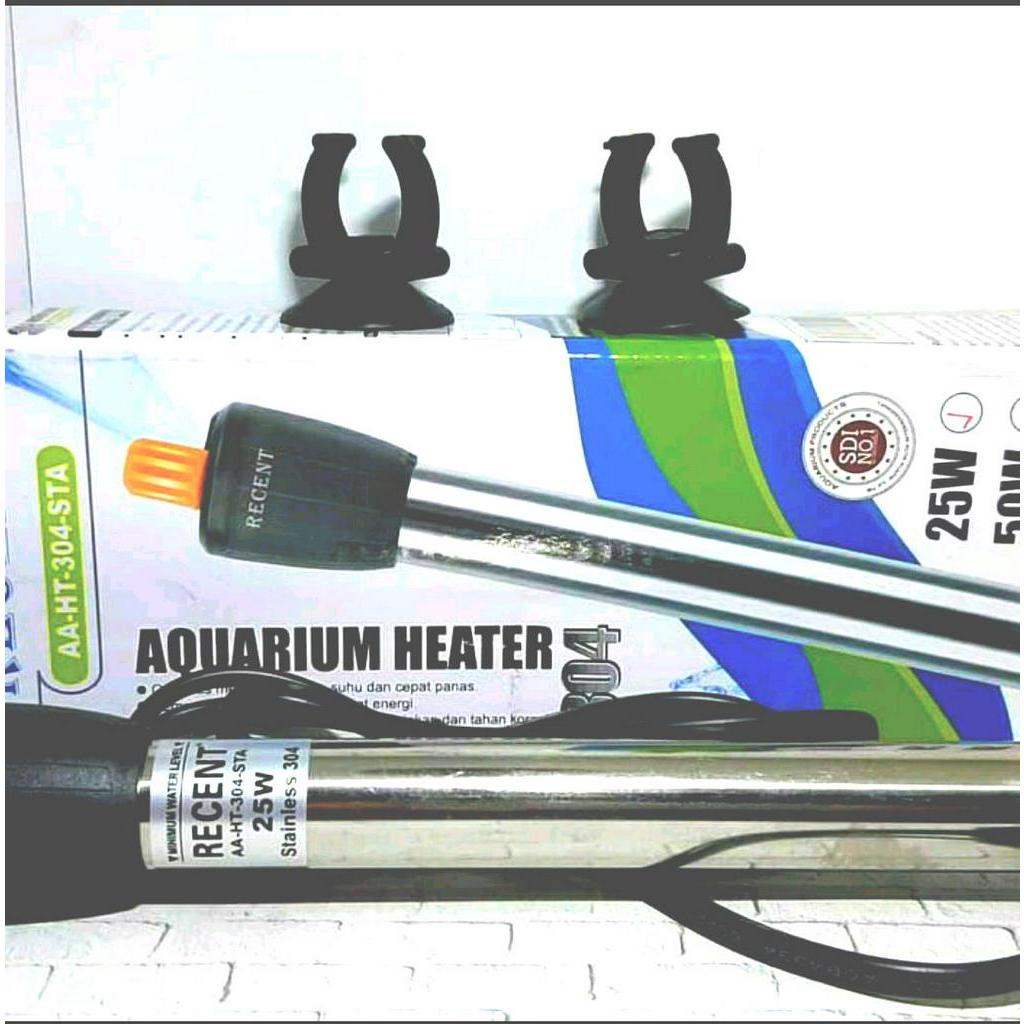 Heater stainless 25watt / Pemanas aquarium 25watt / pengatur suhu air aquarium