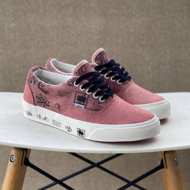 Sepatu Vans Vault x Brain Dead Era LX Silver Pink Marshmallow BNIB Original Premium