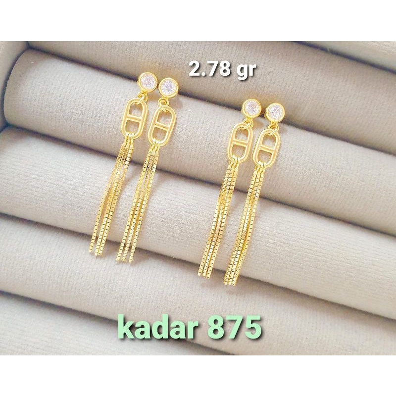 Giwang Tusuk Emas Elegant dan Simple kadar 875
