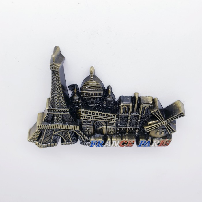 3D LOGAM Souvenir Negara magnet Kulkas Tempelan FRANCE Paris City