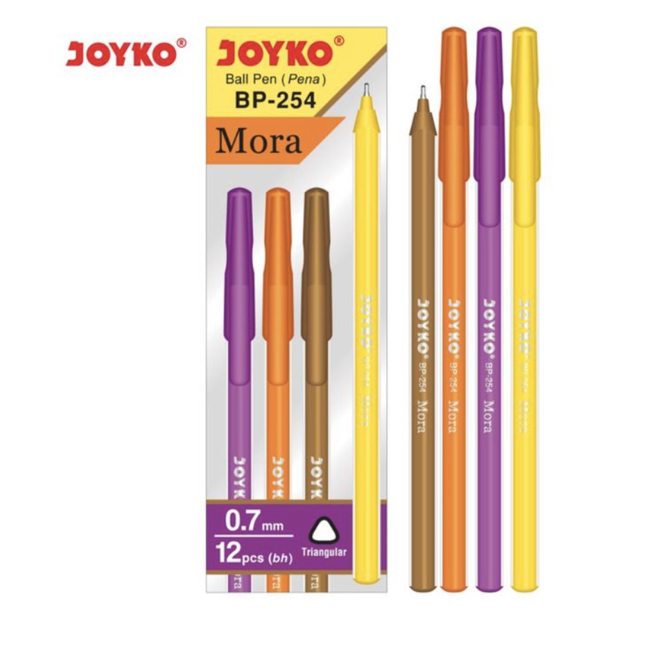 

Ball Pen Pulpen Pena Joyko BP-254 Mora 0.7 mm 1 Box 12 Pcs