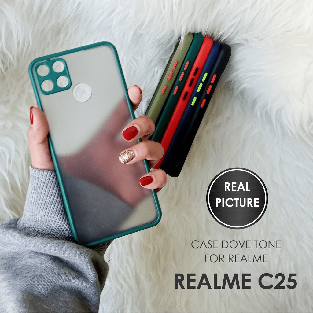 CASE HP REALME C25 SOFTCASE DOVE MATTE PLUS PELINDUNG CAMERA