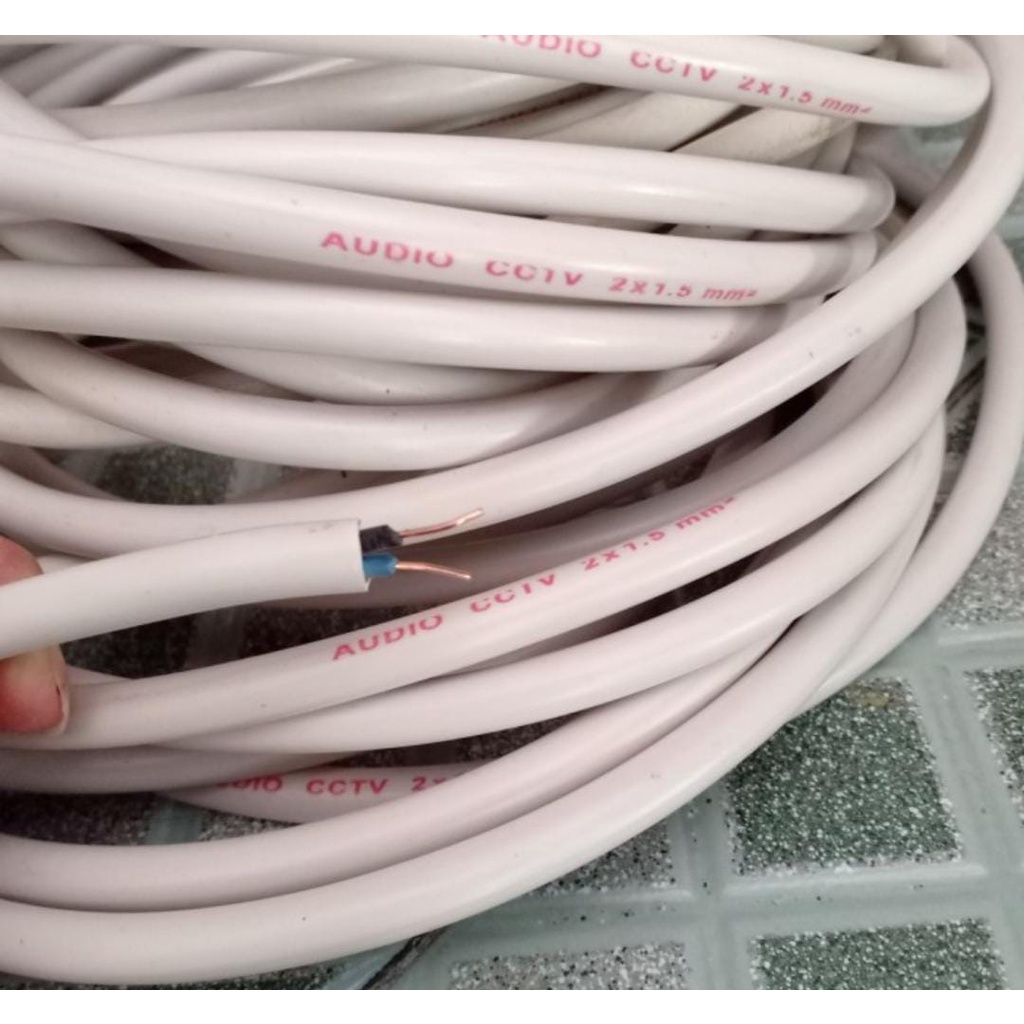 Kabel Listrik Kawat Tembaga Ekonomis Murah 2 x 1.5 (Per Roll = 50m)