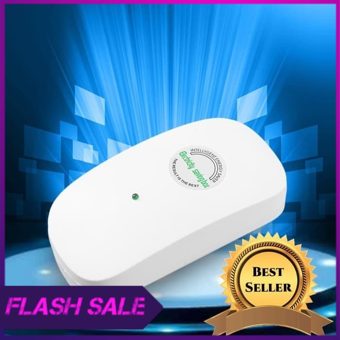 Alat Penghemat   Penguat Daya Listrik 90 250V UK PLUG Aman Berkualitas   Putih