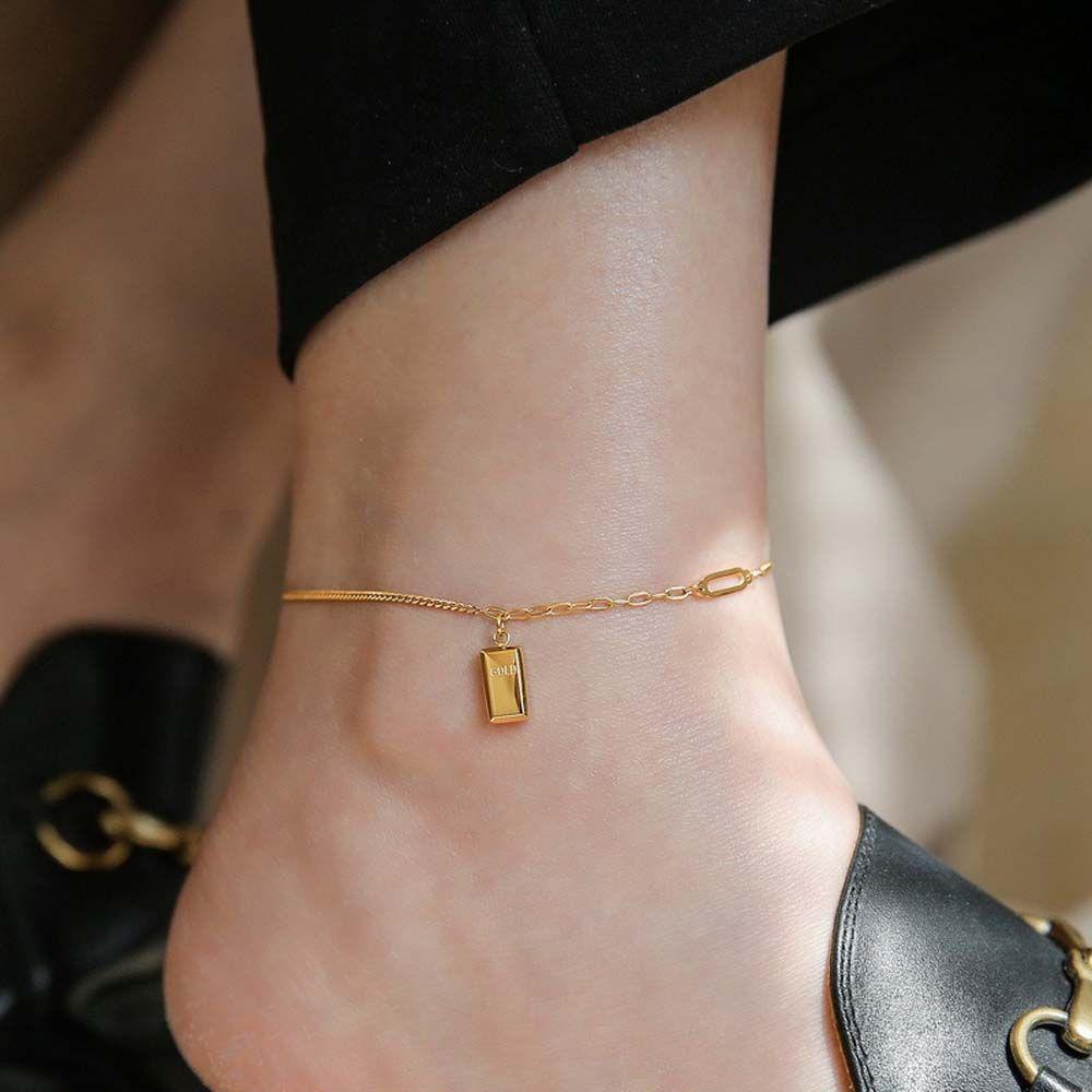 NEEDWAY Gelang Kepribadian Untuk Wanita Perhiasan Kaki Punk Perhiasan Wanita Vintage