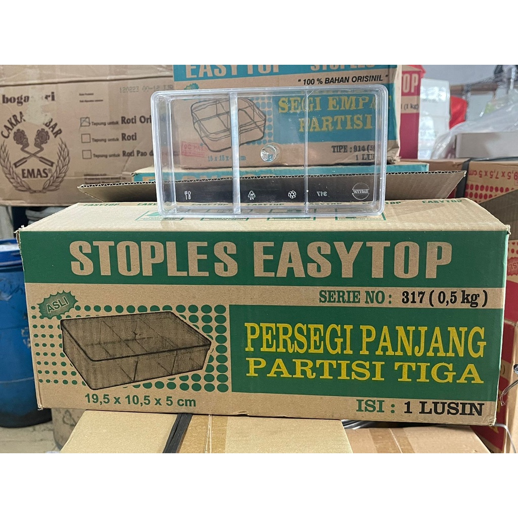 Toples Easytop 317 Sekat 3 isi 1lusin - Gosend Grab