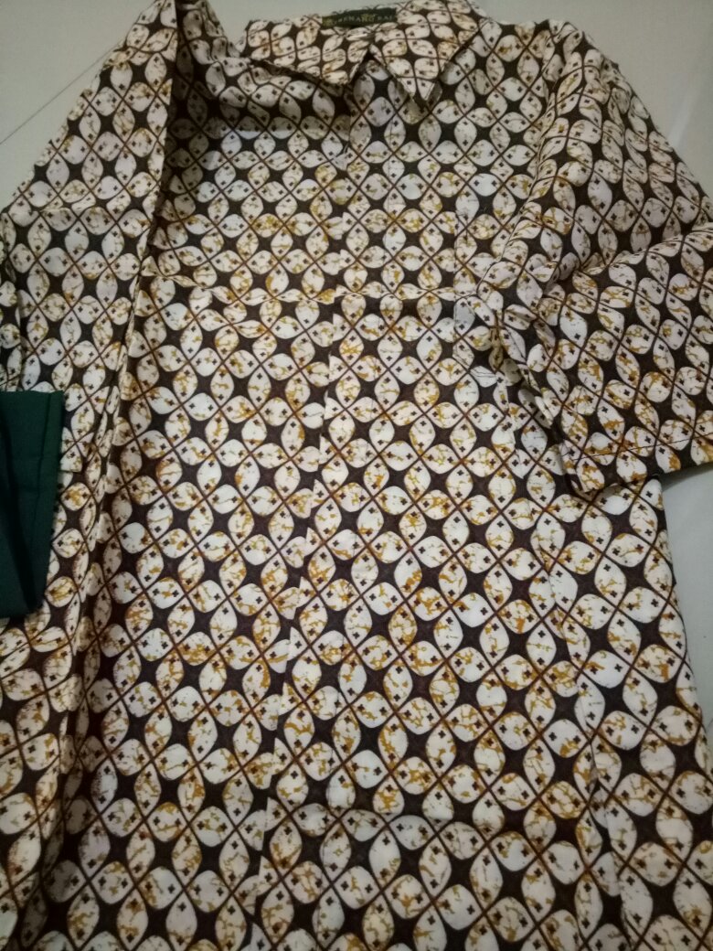 Benang Raja Kemeja Batik Pria Hem Lengan Pendek Ukuran M L Xl