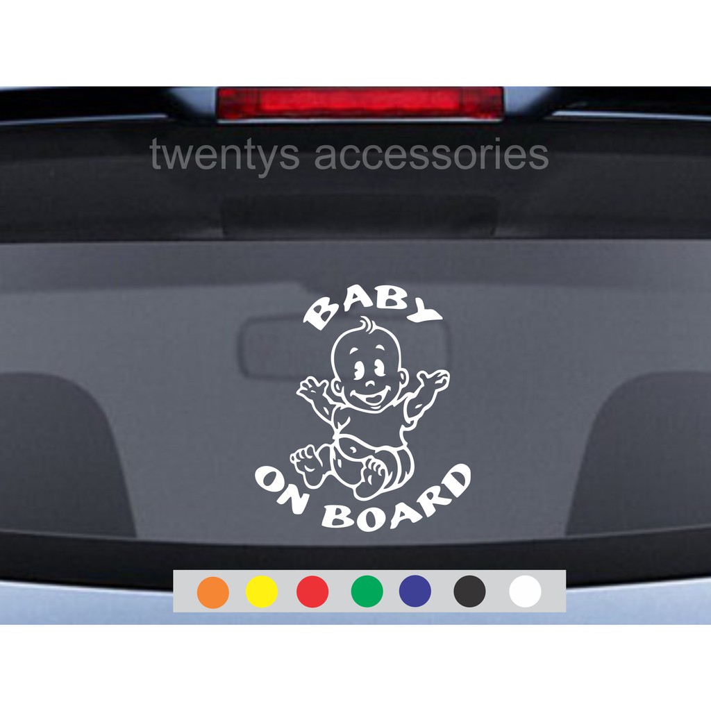 BABY ON BOARD stiker kaca mobil
