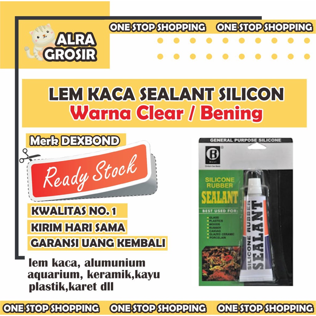 LEM KACA SEALANT SILICON RUBBER ADHESIVE SILIKON AQUARIUM lem kaca alumunium aquarium keramik kayu p