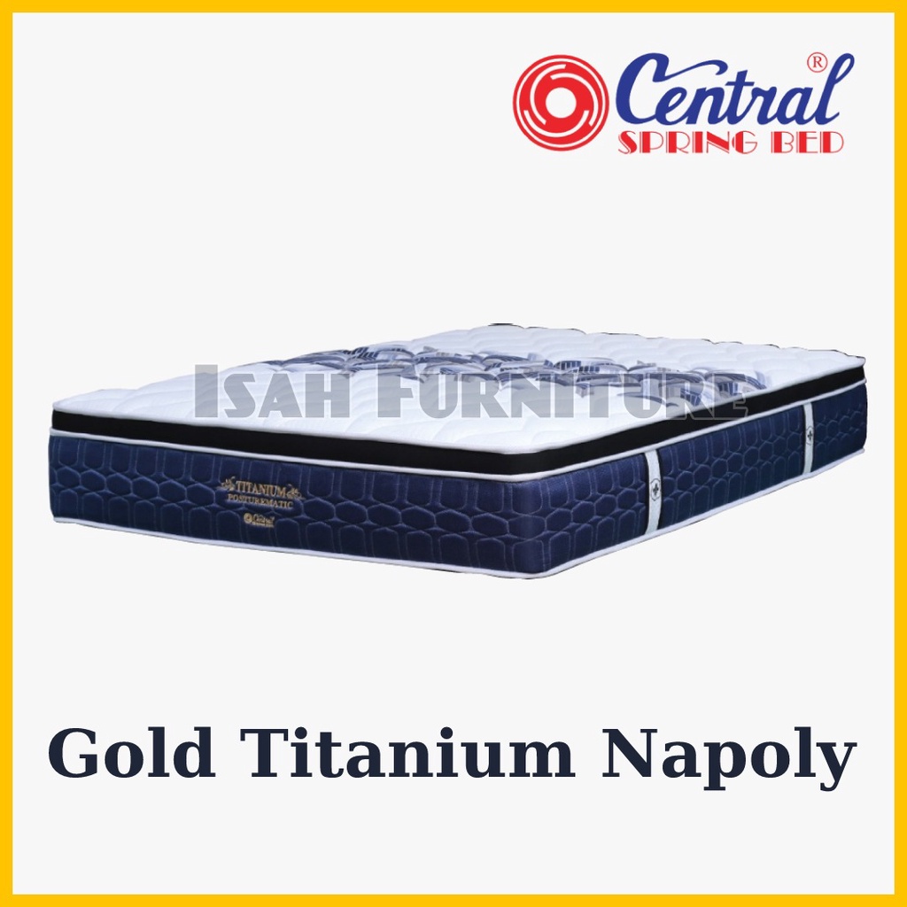 Kasur Springbed ONLY Central Gold Titanium Napoly HANYA KASUR