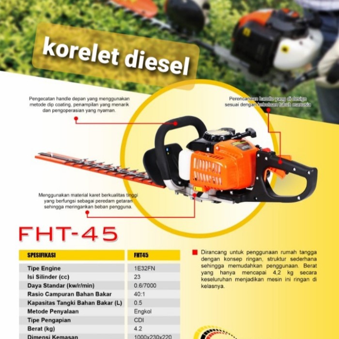 mesin pemotong dahan & teh FIRMAN FHT45 Hedge Trimmer