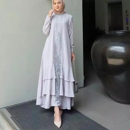 dress wanita kondangan / gamis muslim / Ranai Maxy Dress Laris