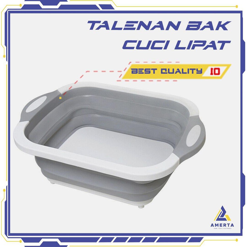 Multifungsi Talenan Lipat 3 In 1 Multifungsi Talenan Portable Baskom Lipat