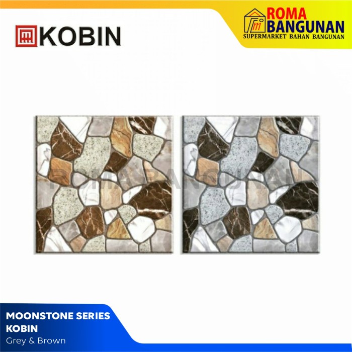 Kobin Keramik Lantai / Keramik Moonstone Grey Moonstone Brown GREY 50X50 - Grey