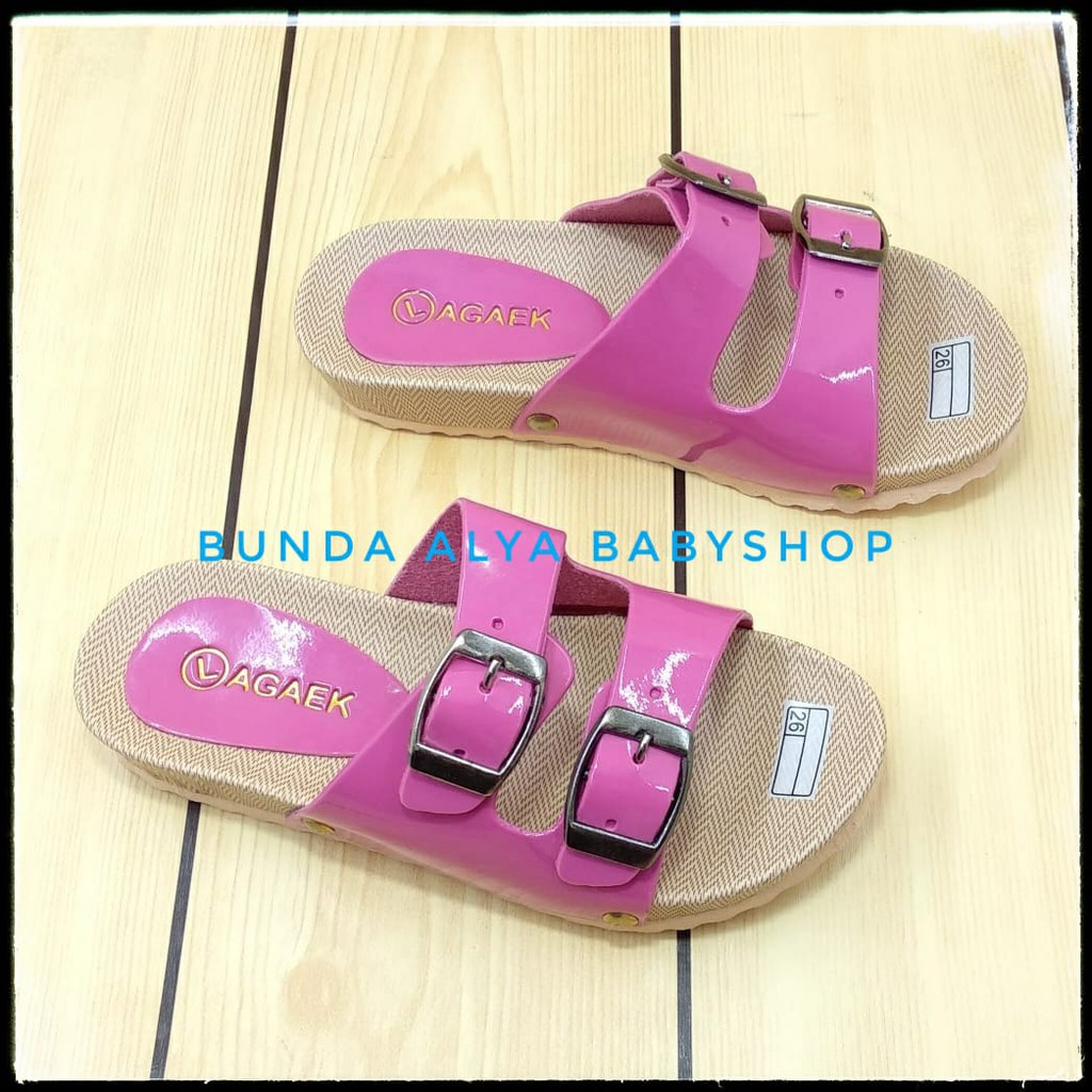 Sendal Anak Perempuan Umur 4 5 6 Tahun Alas Karet - Sandal Anak Cewek Tali PINK SALE Anti Licin Size 26 - 32