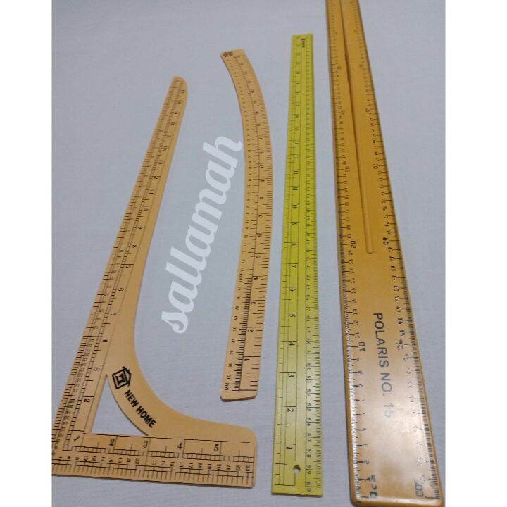 penggaris pola jahit paket berisi 4 penggaris / penggaris pola jahit / penggaris multifungsi / jidar